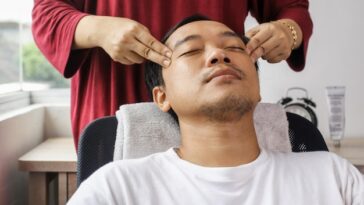 asian man having face massage spa salon 368093 2989