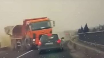 three killed after truck plows into car after its tire blew out in romania