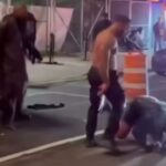 security guards beat man who reportedly bit one of them outside hush nightclub in nyc